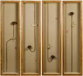 Панно модульное из четырёх картин "Безмятежный день", полистоун