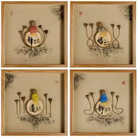 Панно модульное из четырёх картин "Дзен медитация"