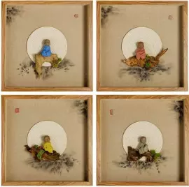 Панно модульное "Дзен медитация" из четырёх картин