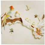 Триптих "Райские птицы" из полистоуна