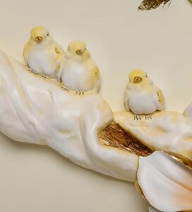 Триптих "Райские птицы" из полистоуна