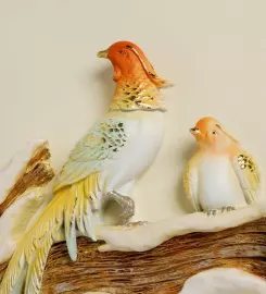 Триптих "Райские птицы" из полистоуна