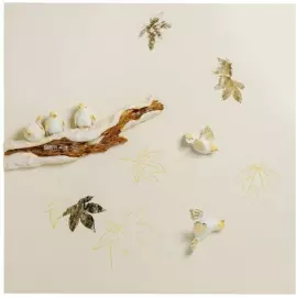 Триптих "Райские птицы" из полистоуна