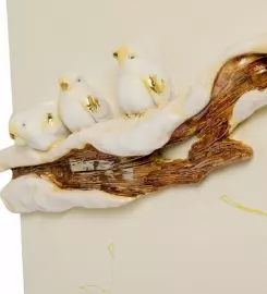 Триптих "Райские птицы" из полистоуна