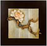 Триптих "Желтая сакура" из полистоуна