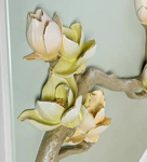 Триптих "Птицы на ветках сакуры" из полистоуна