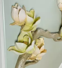 Триптих "Птицы на ветках сакуры" из полистоуна