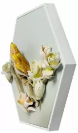 Триптих "Птицы на ветках сакуры" из полистоуна