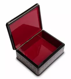 Шкатулка для украшений "Девочка с персиками" из папье-маше