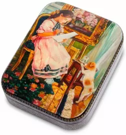 Шкатулка для украшений "Девочка", папье-маше