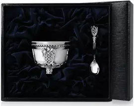 Серебряный набор для специй "Меценат" №1 с чернением