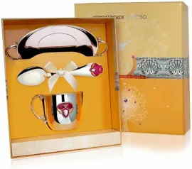 Набор детский серебряный КД "Принцесса" (3 предмета, с кружкой и блюдцем) Набор детский серебряный КД "Принцесса" (3 предмета, с кружкой и блюдцем)