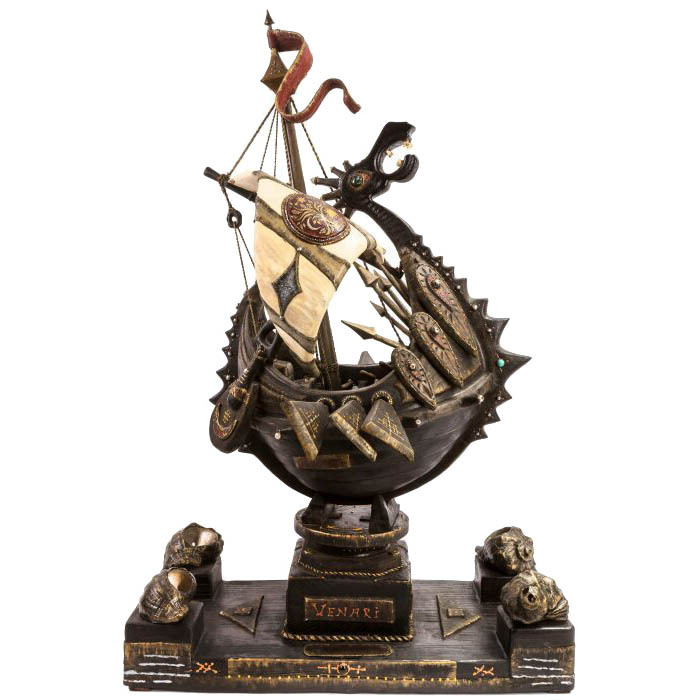 Масштабная модель корабля из мореного дуба "Венари"