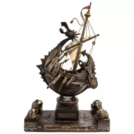 Масштабная модель корабля из мореного дуба "Венари"