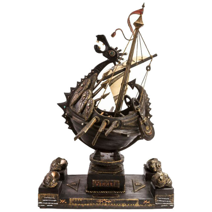 Масштабная модель корабля из мореного дуба "Венари"