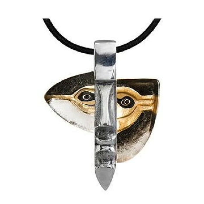 Atle pendant, grey/gold