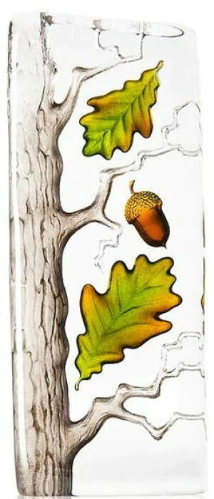 Sculpture "Oak" (large), green/brown
