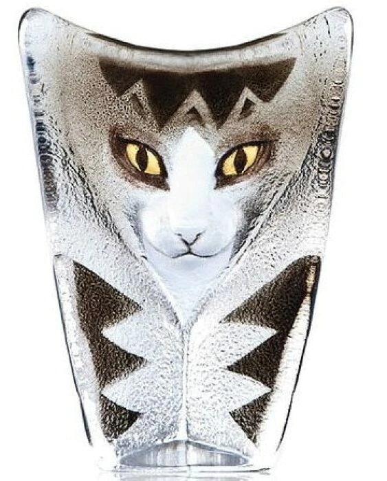 Sculpture "Cat" (small), brown/gray
