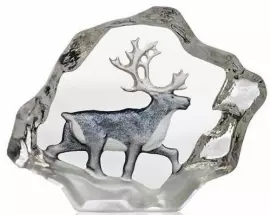 Скульптура "Северный олень" (миниатюра), серая