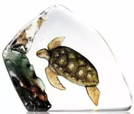 Скульптура "Морская черепаха", зелёная