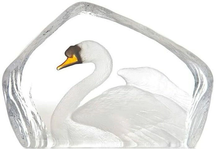 Sculpture "Swan", yellow/brown