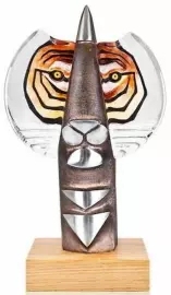 Скульптура "Охотник", жёлтая/чёрная