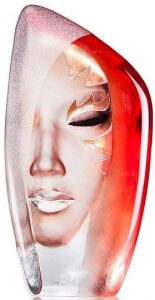 Sculpture "Masquerade Mask", red/gold