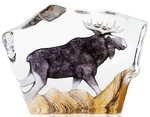 Crystal sculpture "Moose" (small), brown