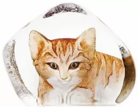 Скульптура "Рыжий кот" (большая), коричневая