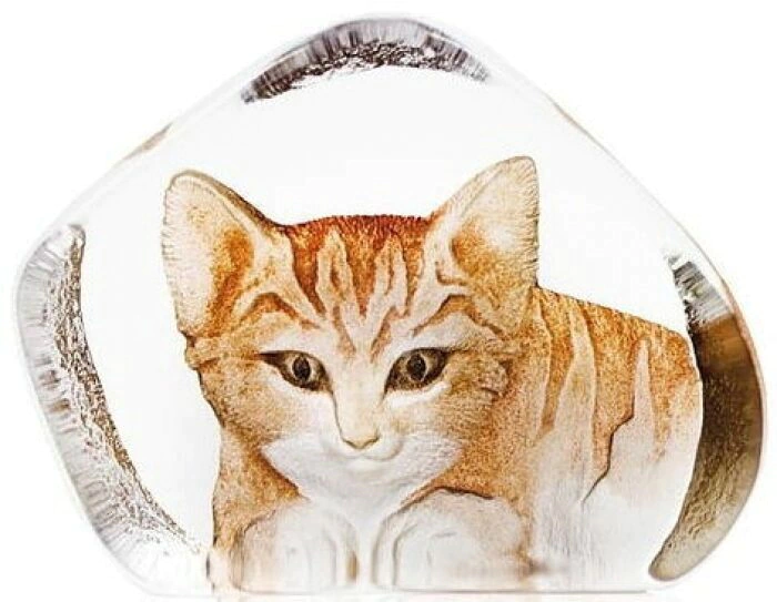 Скульптура "Рыжий кот" (большая), коричневая