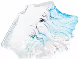 Скульптура "Маска Посейдон", синяя