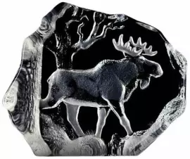 Скульптура "Лось" из прозрачного хрусталя