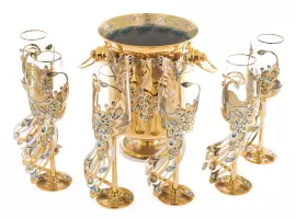 Набор для шампанского на 6 персон "Волшебство" с ведром для льда, Златоуст