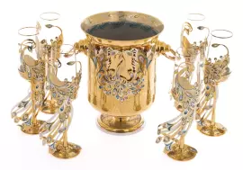 Набор для шампанского на 6 персон "Волшебство" с ведром для льда, Златоуст