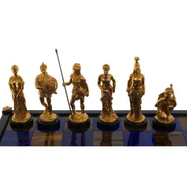 Шахматы из лазурита и тигрового глаза "Амазонки" Шахматы из лазурита и тигрового глаза "Амазонки"