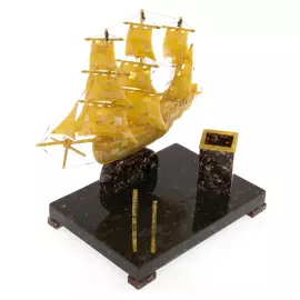 Письменный прибор из янтаря "Каравелла"
