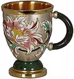 Кофейная чашка "Аромат утра" (серебро, эмаль)