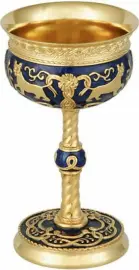 Бокал для вина "Кошки" малый (серебро, эмаль) Бокал для вина "Кошки" малый (серебро, эмаль)