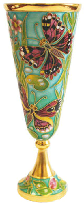 Glass for liqueur "Butterflies" (silver, enamel)
