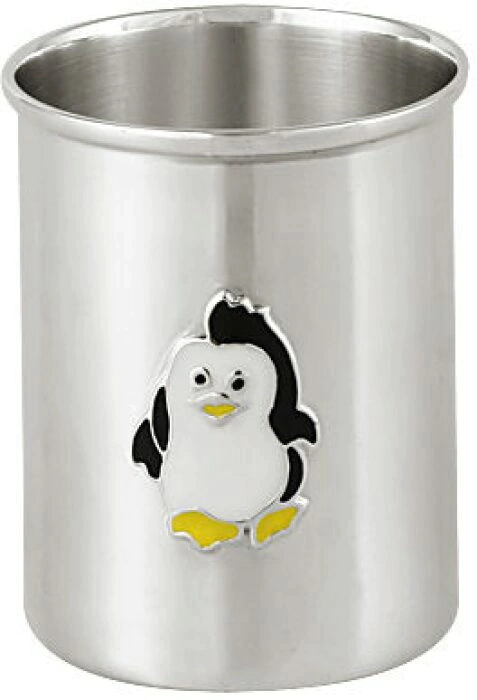 Penguin mug (silver, enamel)