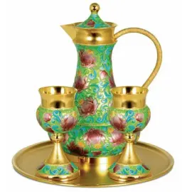 Набор серебряный для крюшона "Шиповник" на 2 персоны Набор серебряный для крюшона "Шиповник" на 2 персоны