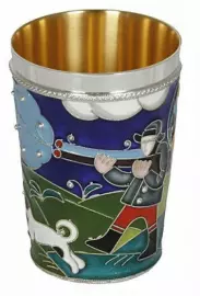 Стопка для водки "Охотник с рогатиной на медведя"