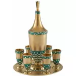"Byzantium" liqueur set for 6 persons (silver, enamel)