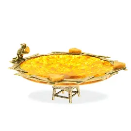 Блюдо из янтаря "Сырная тарелка"