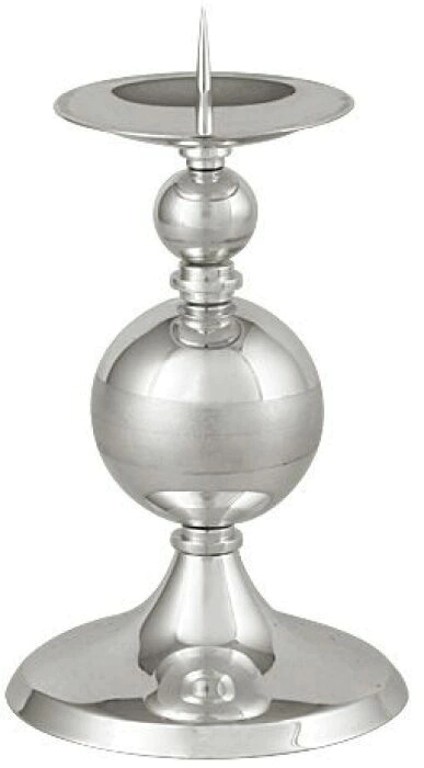 Silver candle holder with enamel