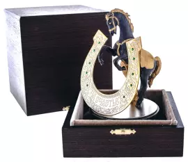 A big horse on jade with a horseshoe, Chrysostom