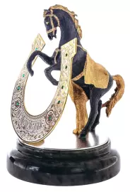 A big horse on jade with a horseshoe, Chrysostom