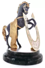 A big horse on jade with a horseshoe, Chrysostom