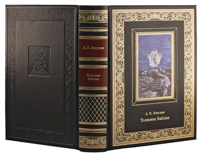 The leather-bound book "The Sensible Bible. A Guide to the Biblical History of the Old and New Testaments"