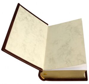 The leather-bound book "The Apostle"